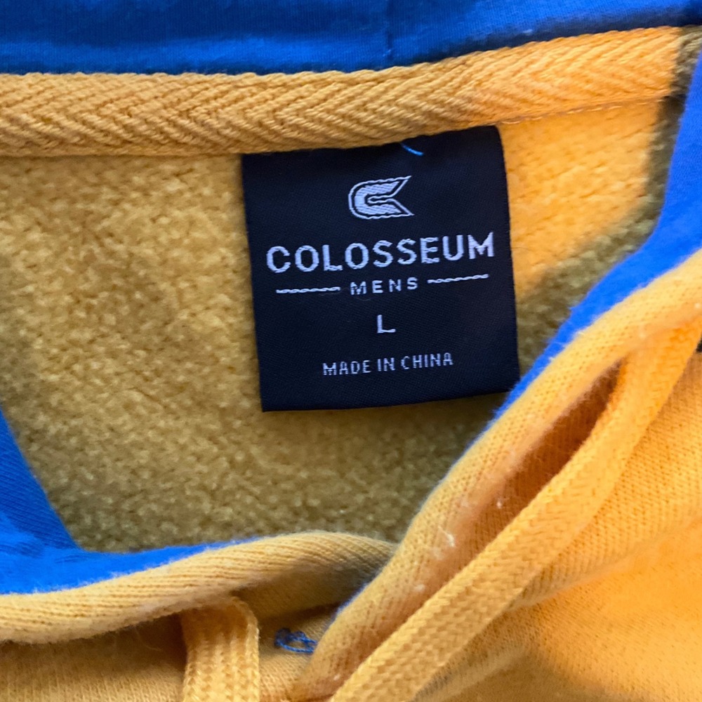 Colosseum UCLA‎ Bruins Yellow Blue Hooded Sweatshirt Hoodie Mens Large - Picture 2 of 9